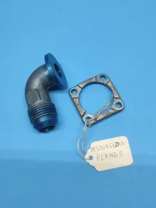 Lot Of 2: Flange MS20756D16, Elbow MS20762D12-16 Bell 47G-5, 47G-5A Helicopter